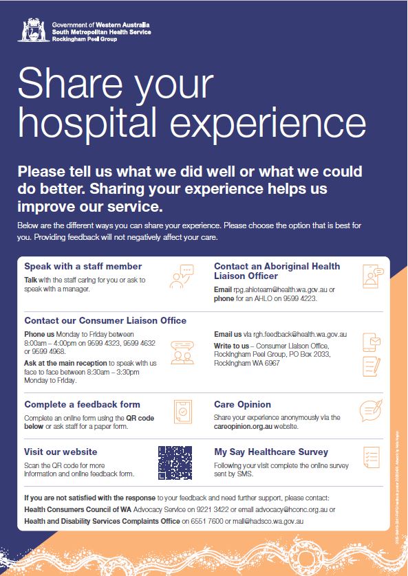 Rockingham Peel Group Feedback Poster